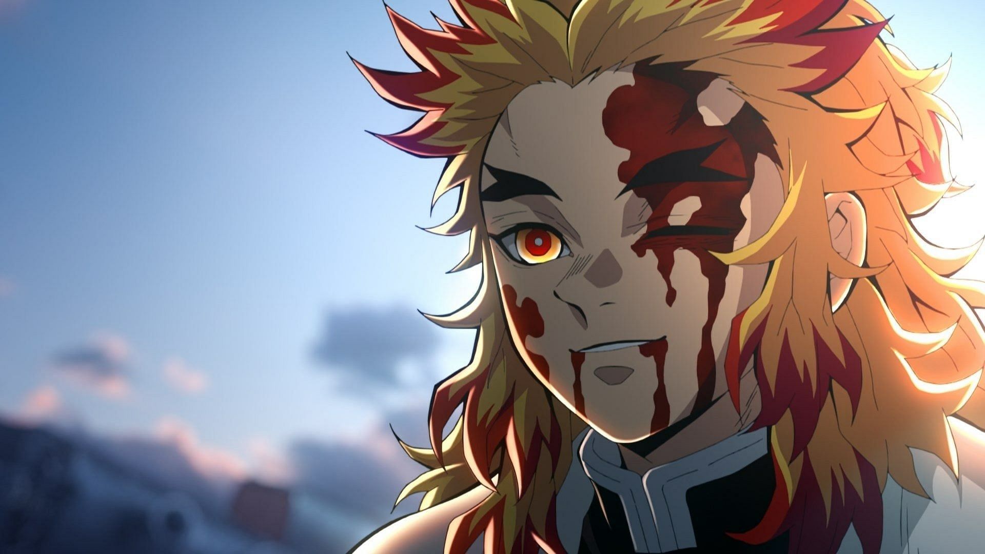 Kyojuro Rengoku as seen in the Demon Slayer: Mugen Train movie (Image via Ufotable)